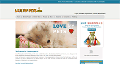 Desktop Screenshot of lovemypets.com